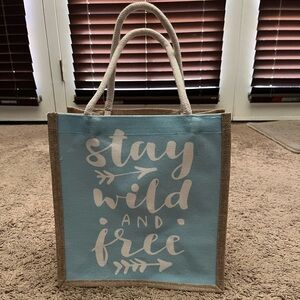 Burlap affirmation Tote Bag